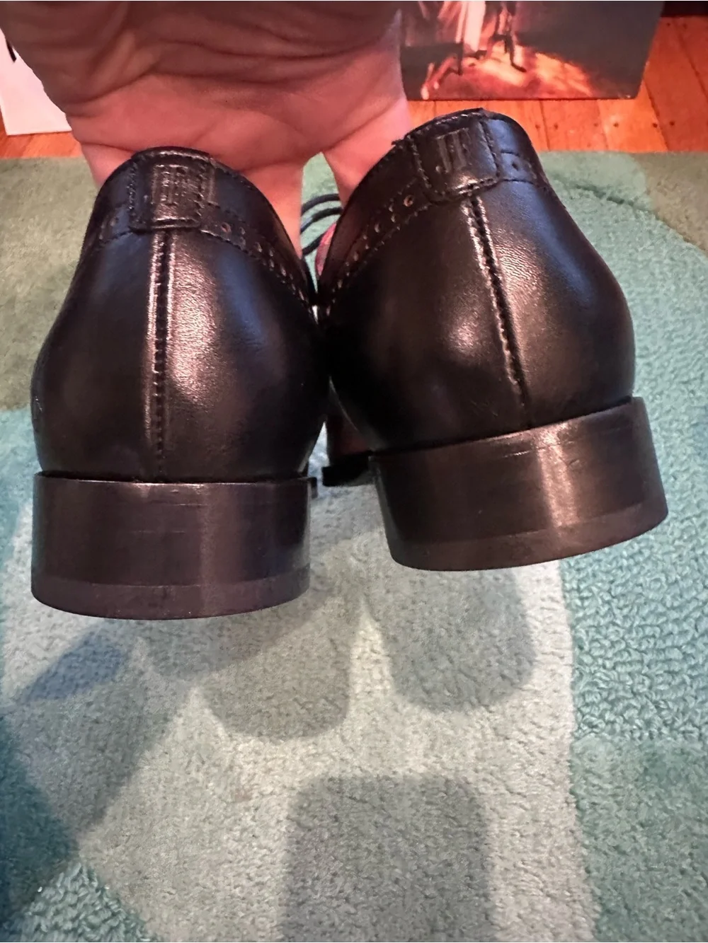 Fluevog NEW/BOX Rufus Magoo Duke black/copper brogue derby-M8/W10 (fits 7.5/9.5)
